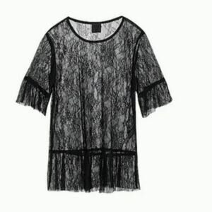 Anna Sui lace drop waist top s